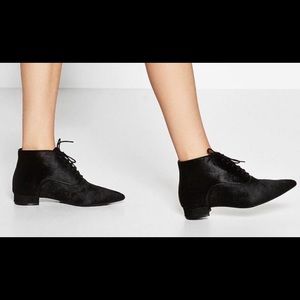 ZARA 100% LEATHER ANKLE BOOTS NEW WITH TAGS US 9 / EUR 40